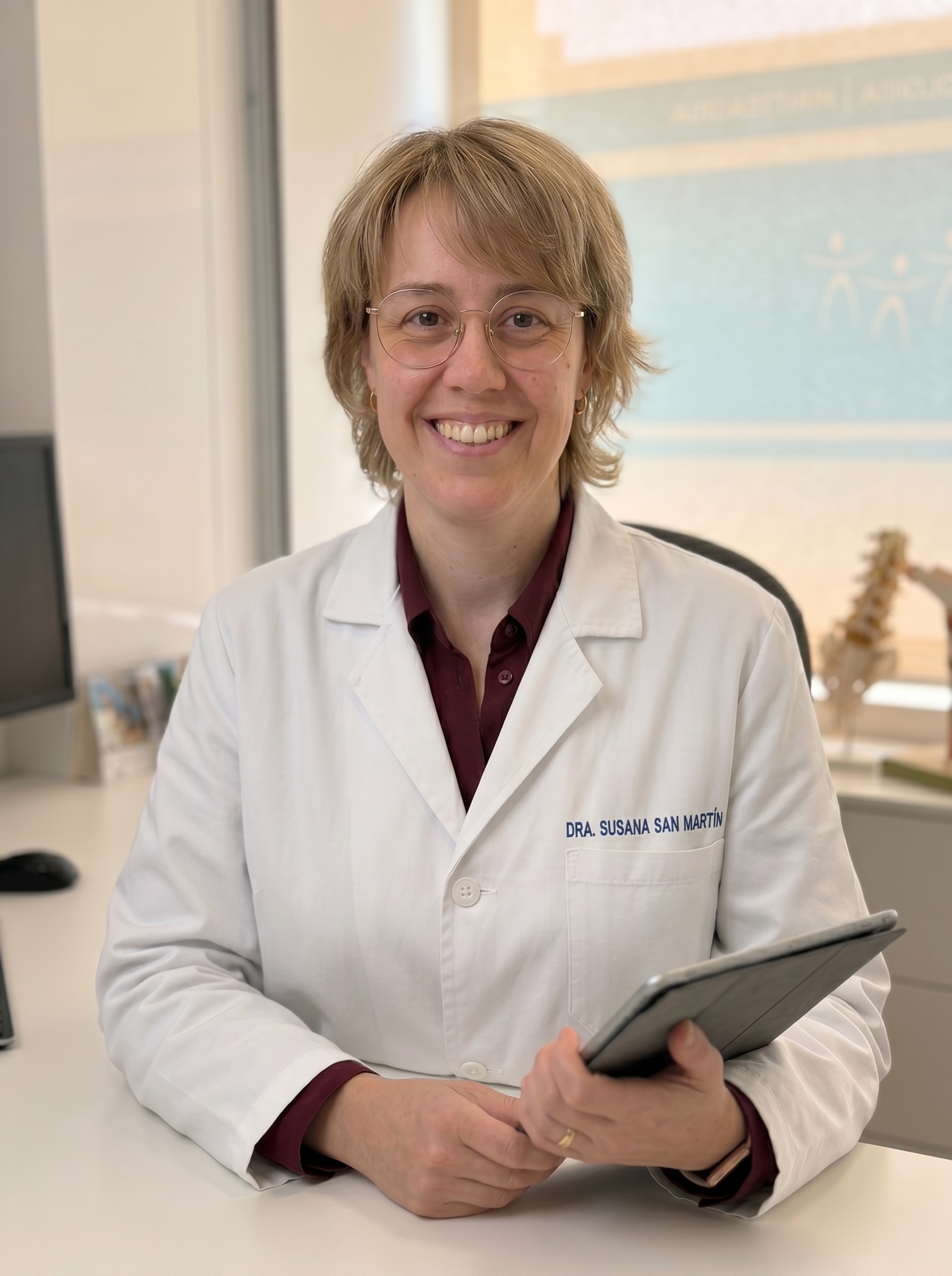 Dra. Susana San Martín Clark en su consulta de biomecánica
